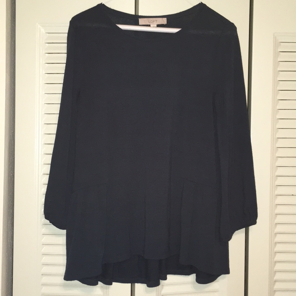 Loft emerald peplum sweater